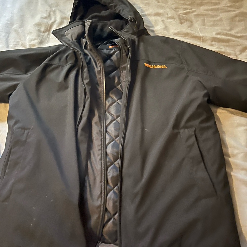 Winward Black Performance Jacket with Quilted Insulation